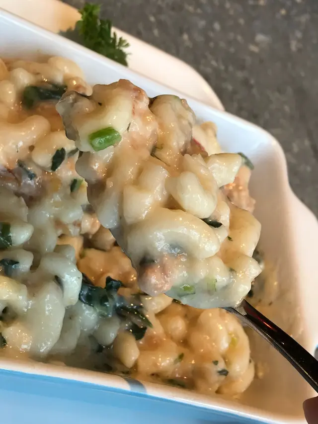 芝士菠菜吞拿魚焗通粉