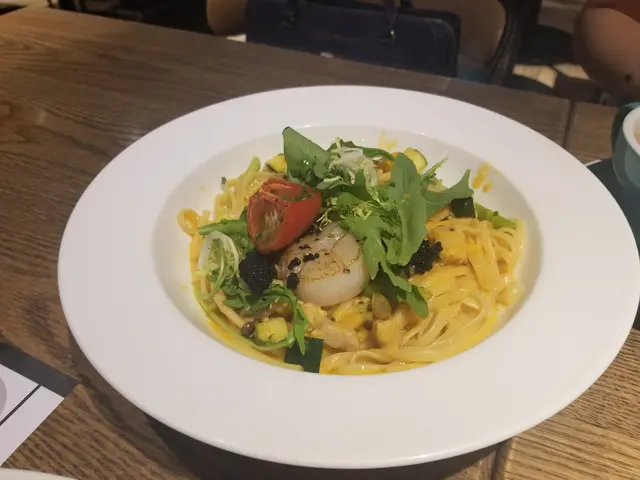 Scallops Linguine with Caviar