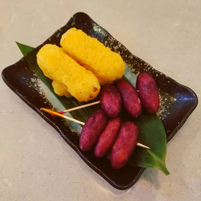燒迷你日本北海道男爵薯餅($48)、燒日本迷你甜蕃薯($48)