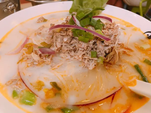 手撕雞椰汁酸湯檬粉