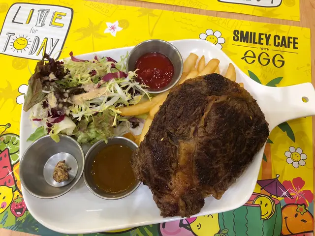 香煎肉眼排配薯菜