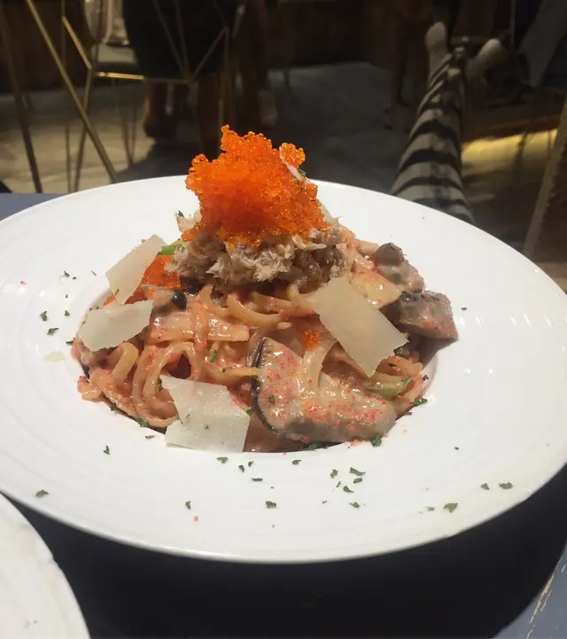 明太子蟹肉扁意粉