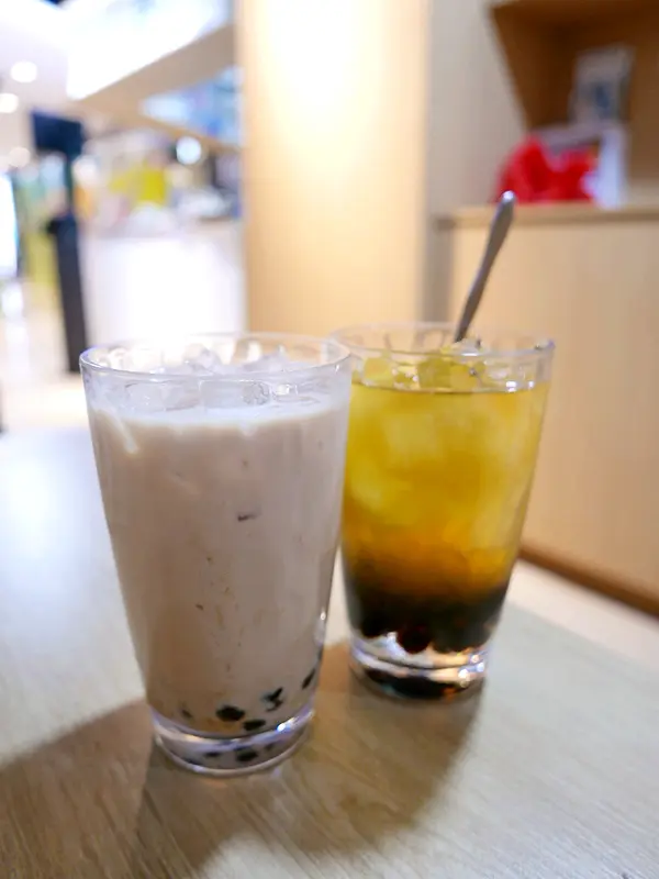 台式奶茶、檸檬綠茶加珍珠