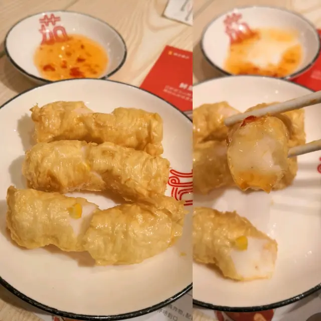 炸腐皮墨魚蝦條