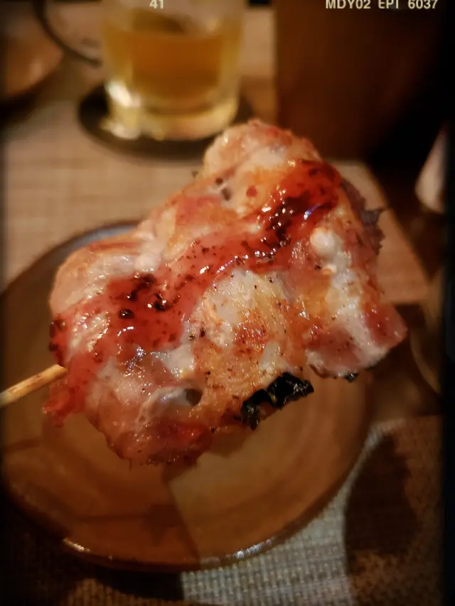 白金豚肉紫蘇卷（$32）