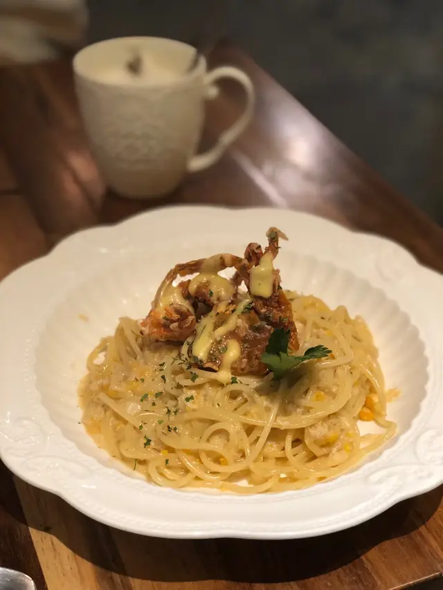 黃金蟹肉軟殼蟹意粉