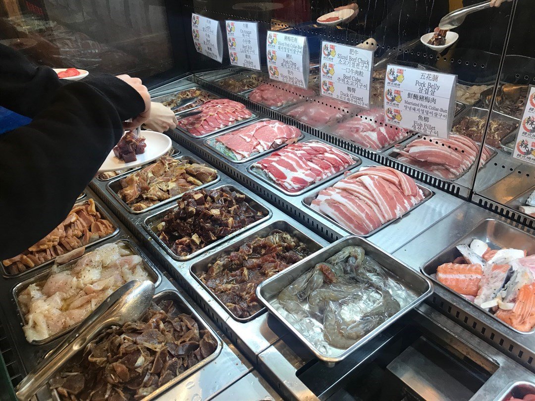 自助区 烧烤蔬菜 肉类 香港旺角的韩牛韩式烧烤 Openrice 香港开饭喇