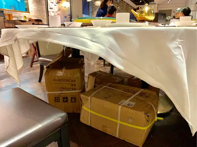 同紙皮箱一齊坐