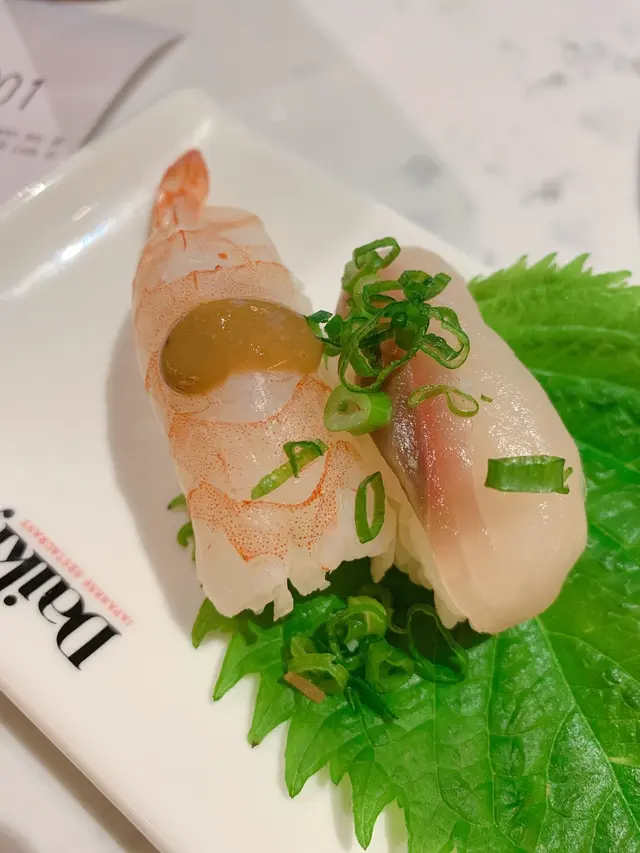 龍蝦膏玻璃蝦壽司,深海池魚王壽司