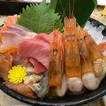 放題重點食物⋯刺身併盤！個人最喜歡赤海蝦，好大隻，一啖放晒入口好滿足😋有時遇到粉紅色拖羅，正呀😍