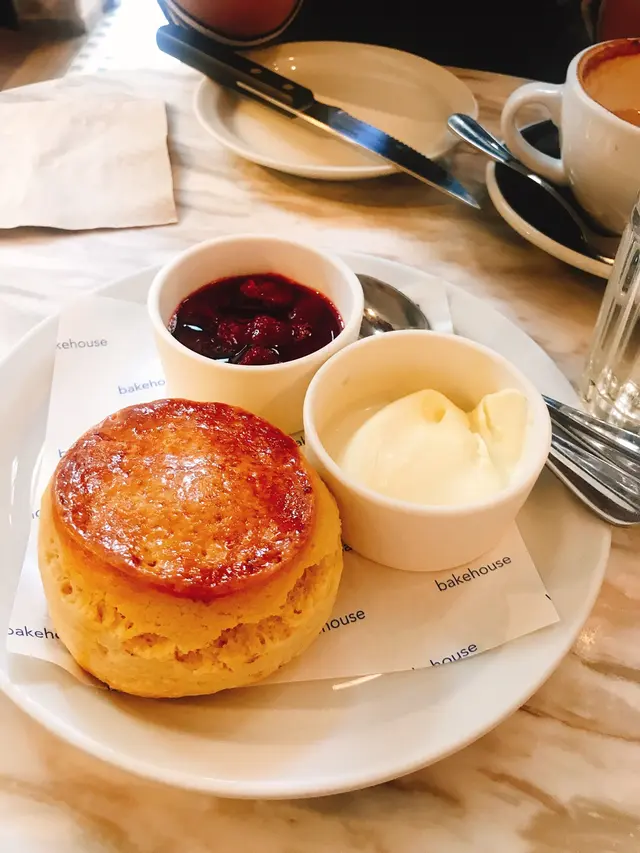 Scone with cream n jam