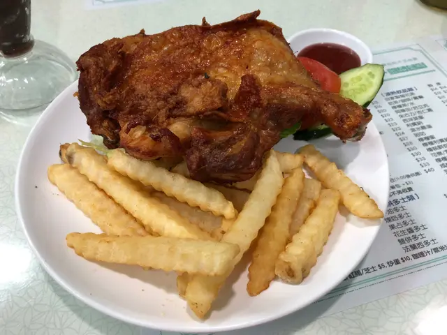 生炸招牌大雞髀配薯條