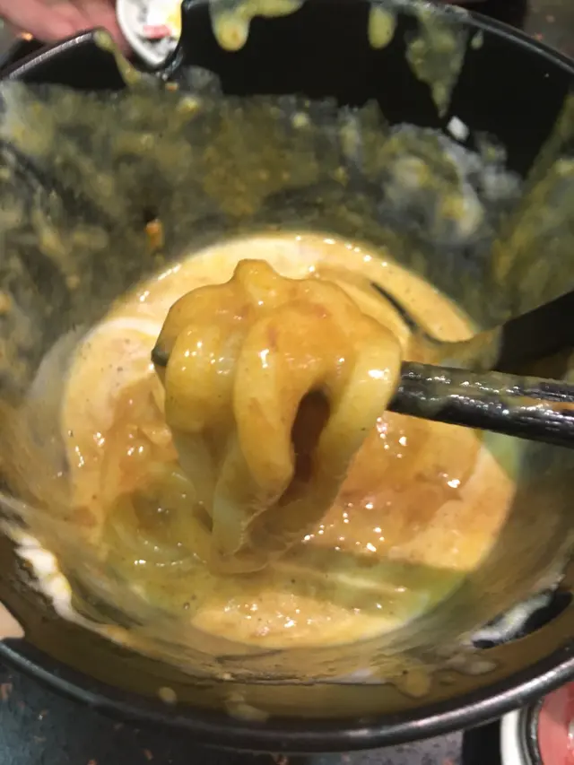 白咖喱鳥冬配炸雞