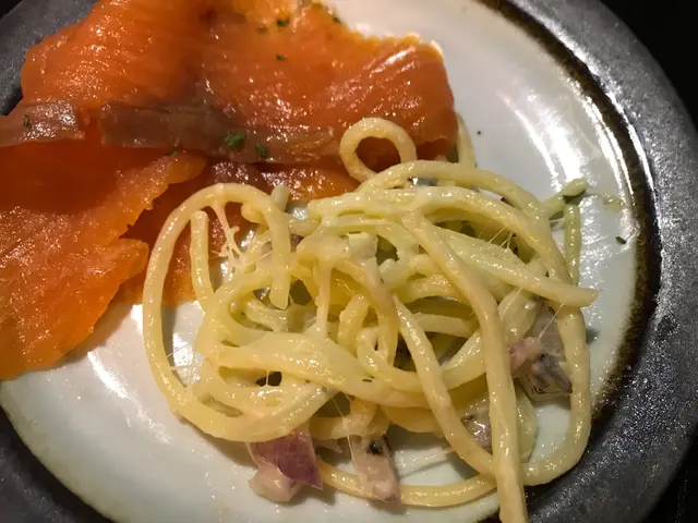 焗白汁煙三文魚意粉