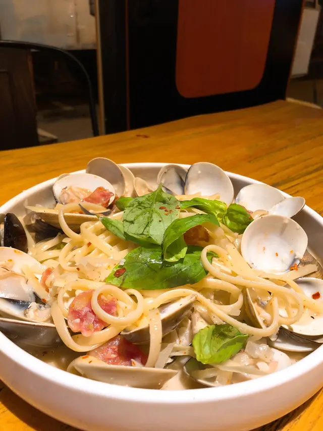 微辣白酒蜆意大利麵