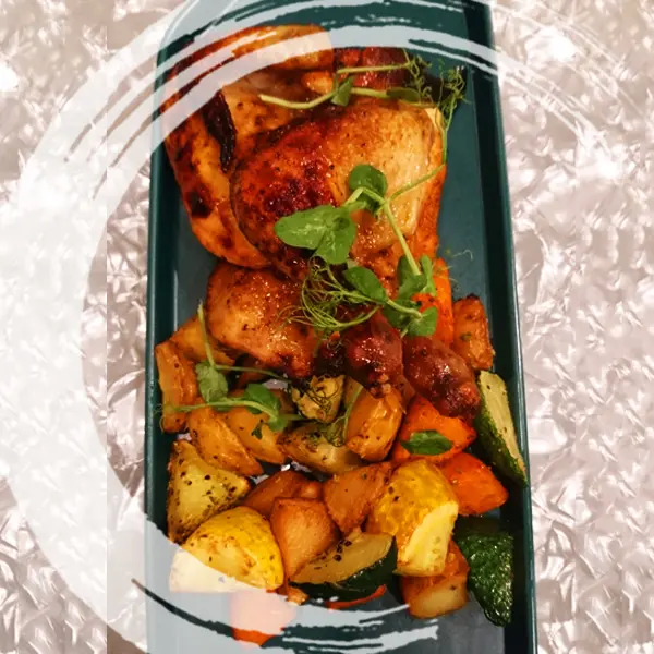 Honey roasted spring chicken