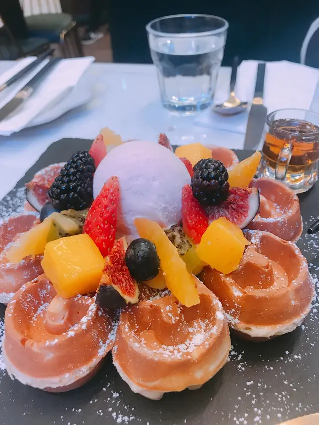 鮮雜果麻糬窩夫