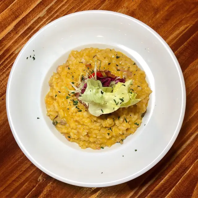 南瓜蓉雜菌煙肉意大利飯