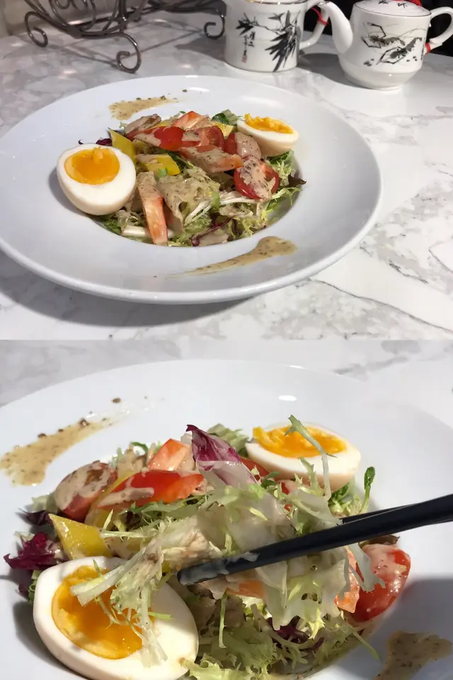 溏心蛋伴胡麻沙律