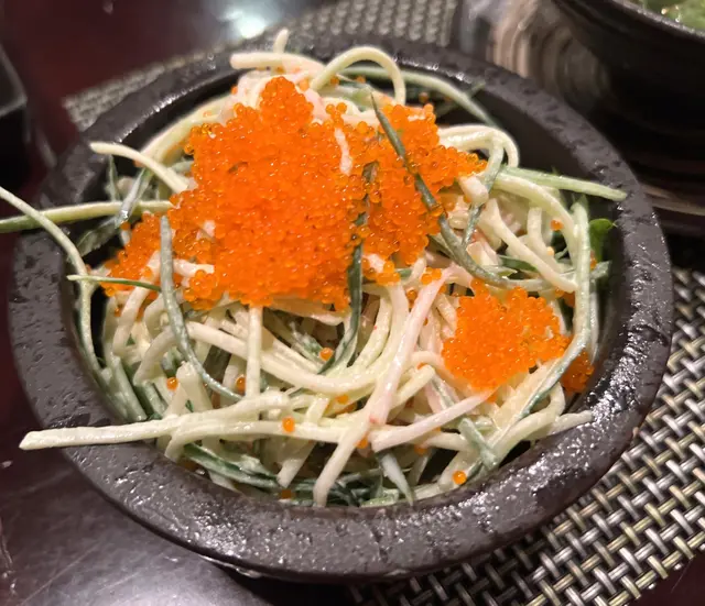 蟹籽沙律 