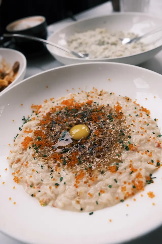 松葉蟹甲羅燒蟹膏意大利飯