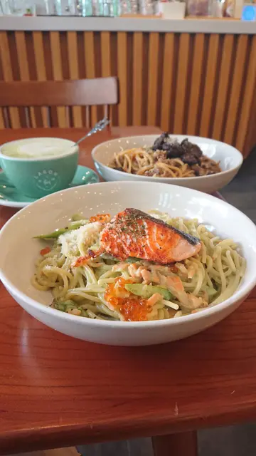 三文魚蘆筍奶油意粉