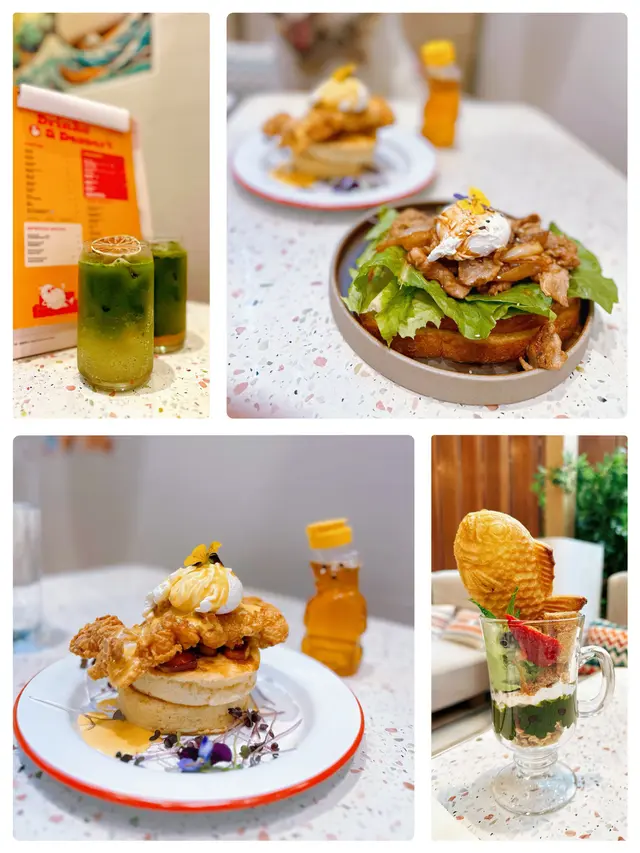 唐揚炸雞楓糖漿pancake