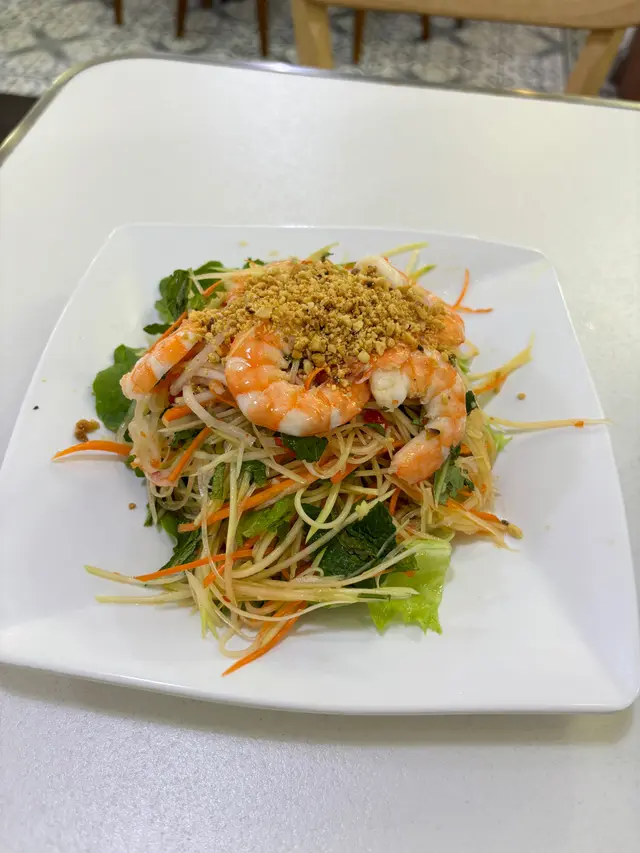 青木瓜鲜虾沙律