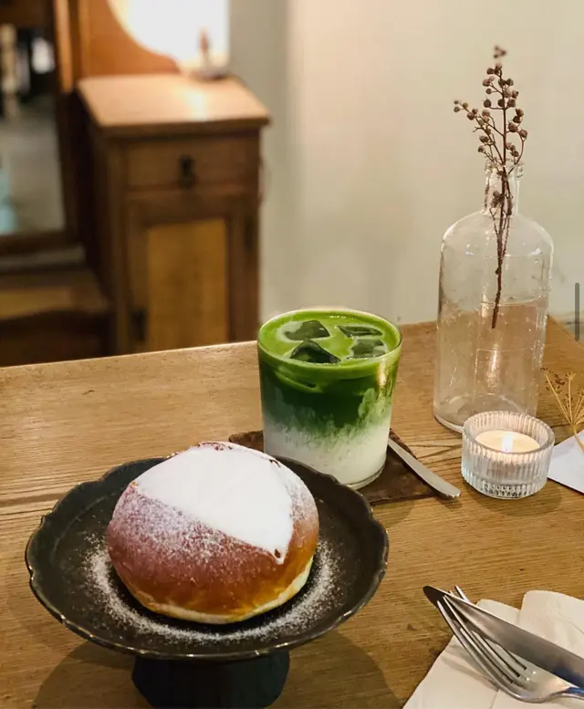 玄米抹茶飲