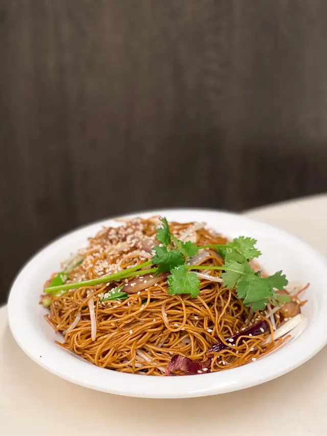 蟹油銀芽炒麵