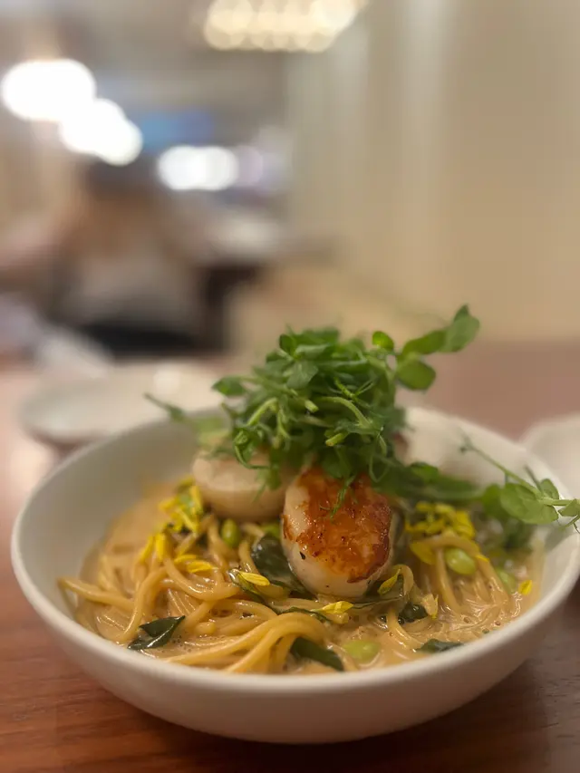 北海道帶子，赤味噌奶油意大利麵 