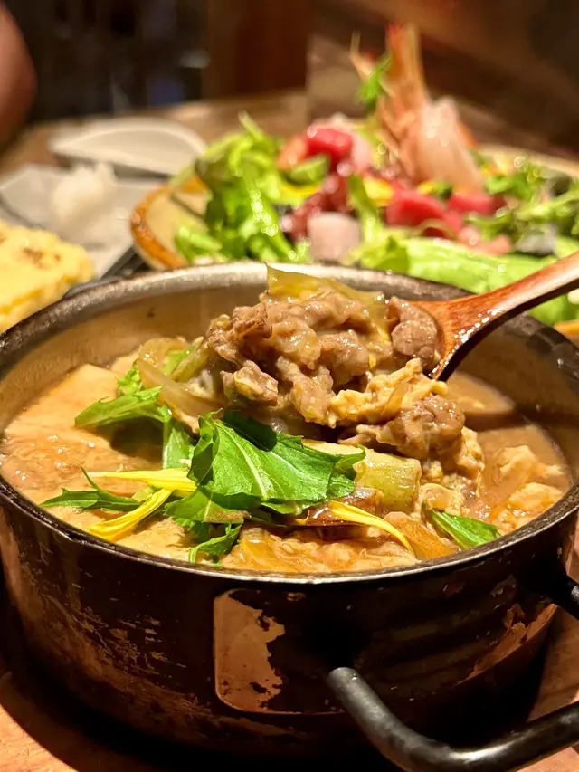 滑蛋牛肉豆腐鐵鍋煮