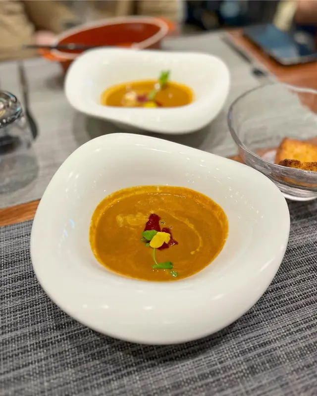 Chef Azmi‘s Signature Lobster Bisque with Avocado & Lemon Citric