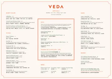 Veda's newly launched menu featuring favourites from Yoga cuisine like dosa and yellow dhal