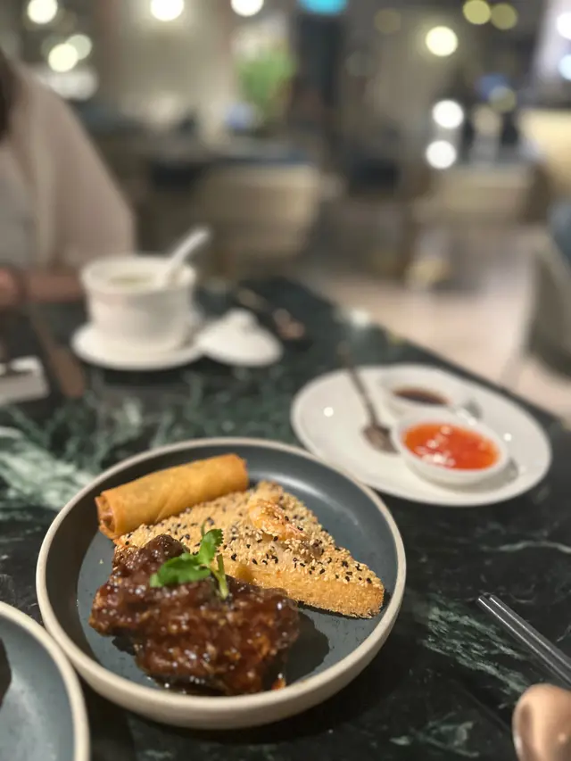 
#platter #porkrib #prawntoast #springrolls
