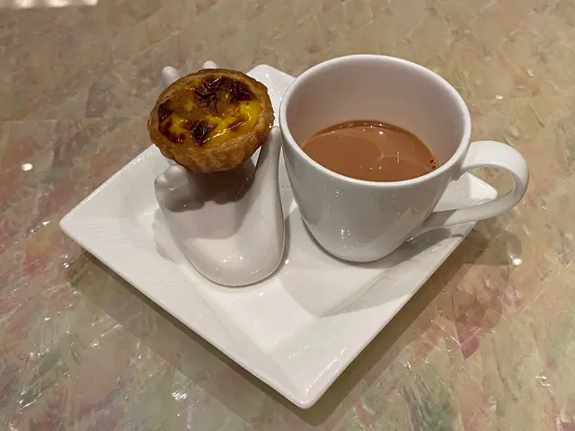 餐後小食:迷你葡撻 + 奶茶