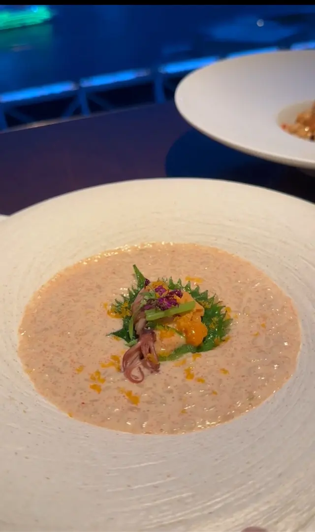 明太子豆乳湯配海膽