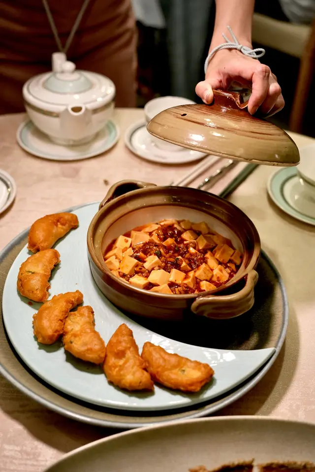 麻婆豆腐拼琵琶豆腐