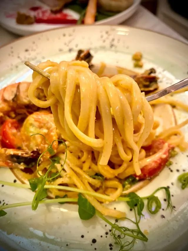 📌冬蔭功大蝦意粉