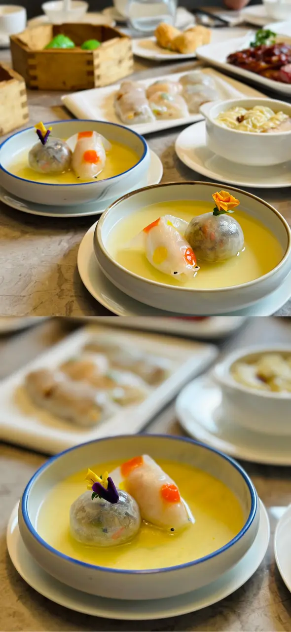 上湯金魚餃配水晶球