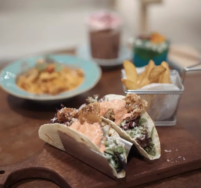 明太子醬炸軟殼蟹墨西哥夾餅