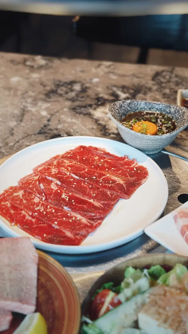 頂級牛板腱薄燒月見汁