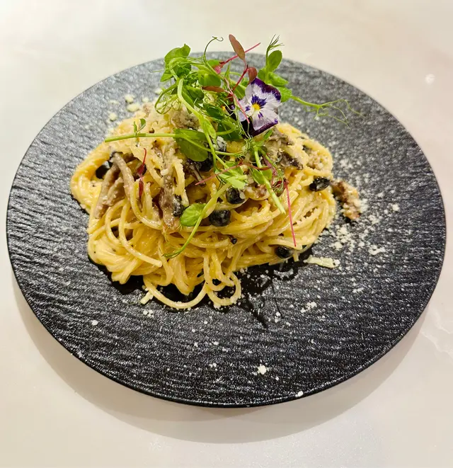 風乾豬面肉卡邦尼意粉