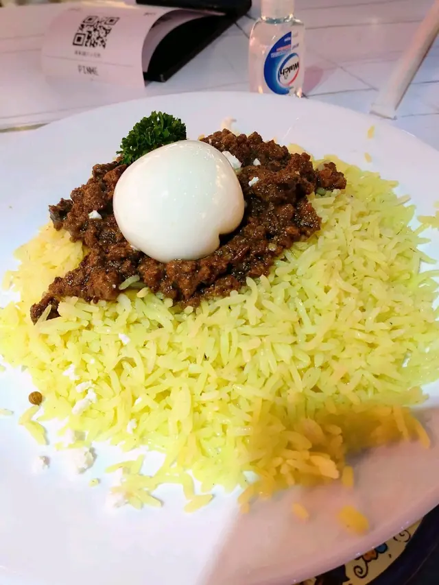  【 水波蛋阿拉伯肉醬中東米飯 】