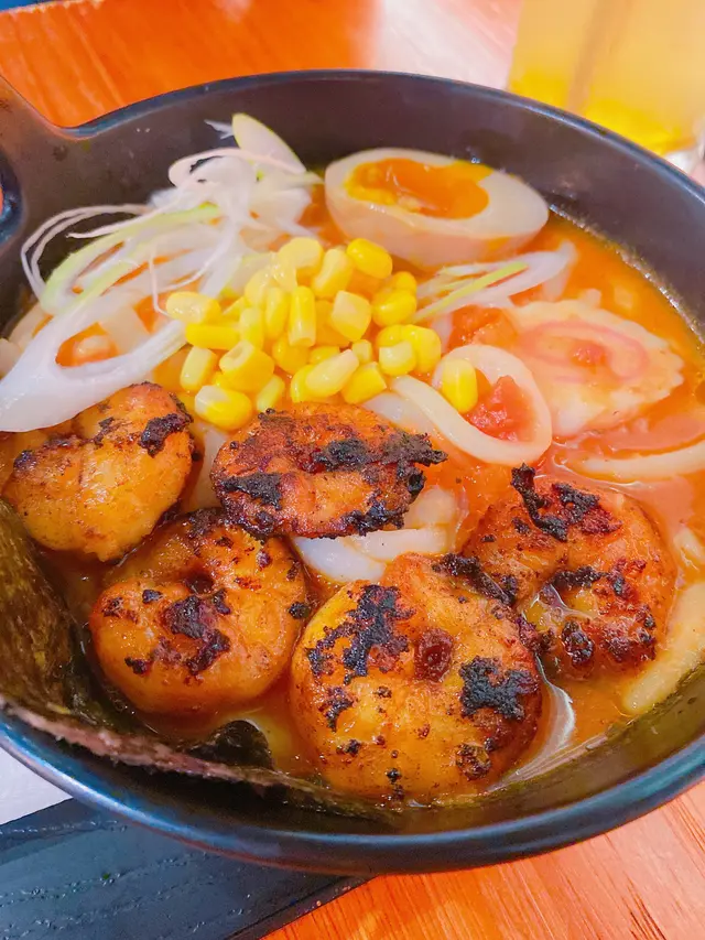 香煎虎蝦蕃茄湯烏龍麵