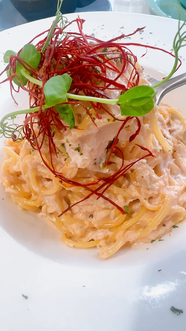 松葉蟹肉明太子義大利麵