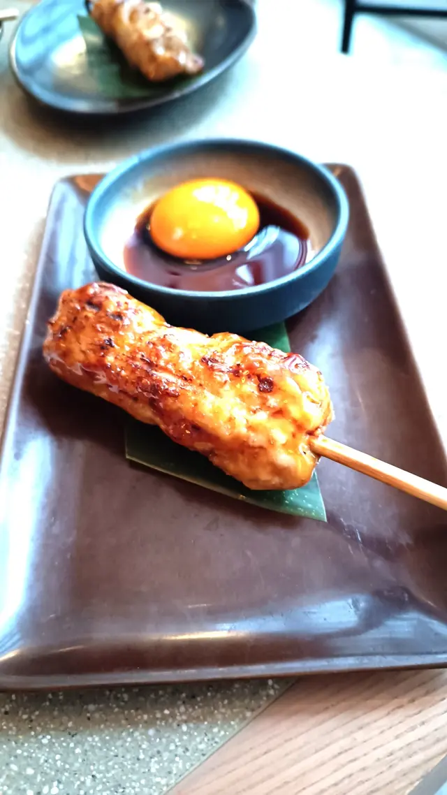 免治雞肉棒 配 日本蛋