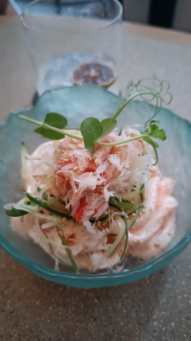 松葉蟹明太子冷烏冬