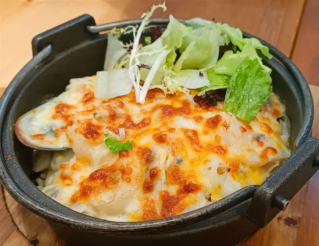 雙重芝士焗海鮮飯