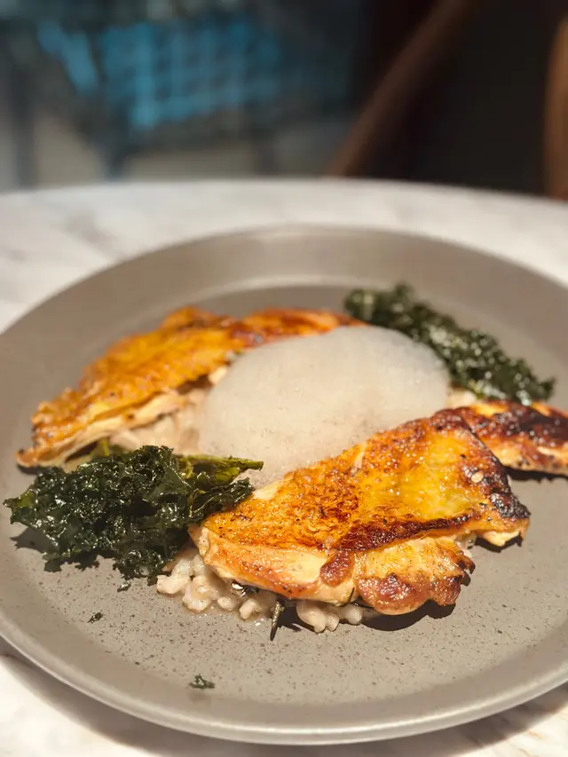 Seared  three  yellow  chicken  